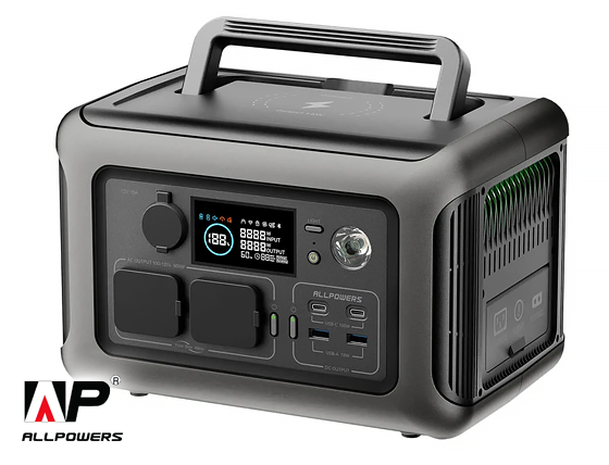 ALLPOWERS: R600 Portable Power Station 600W 299Wh LiFeP04 Battery